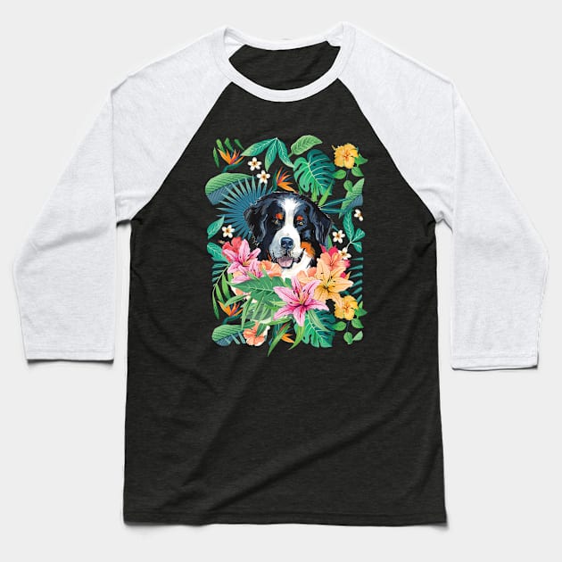 Berner Bernese Mountain Dog Baseball T-Shirt by LulululuPainting